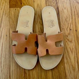 Real leather sandals from Greece. Never worn size 8